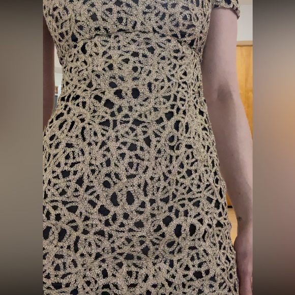 Gold & Black Marciano Party Dress - Picture 2 of 7
